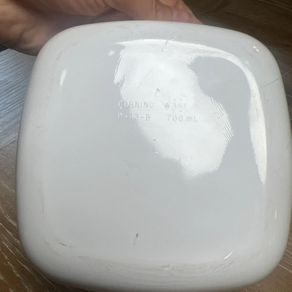 Vintage Corning Ware P-43-B Country Cornflower Basket Mini Casserole Dish